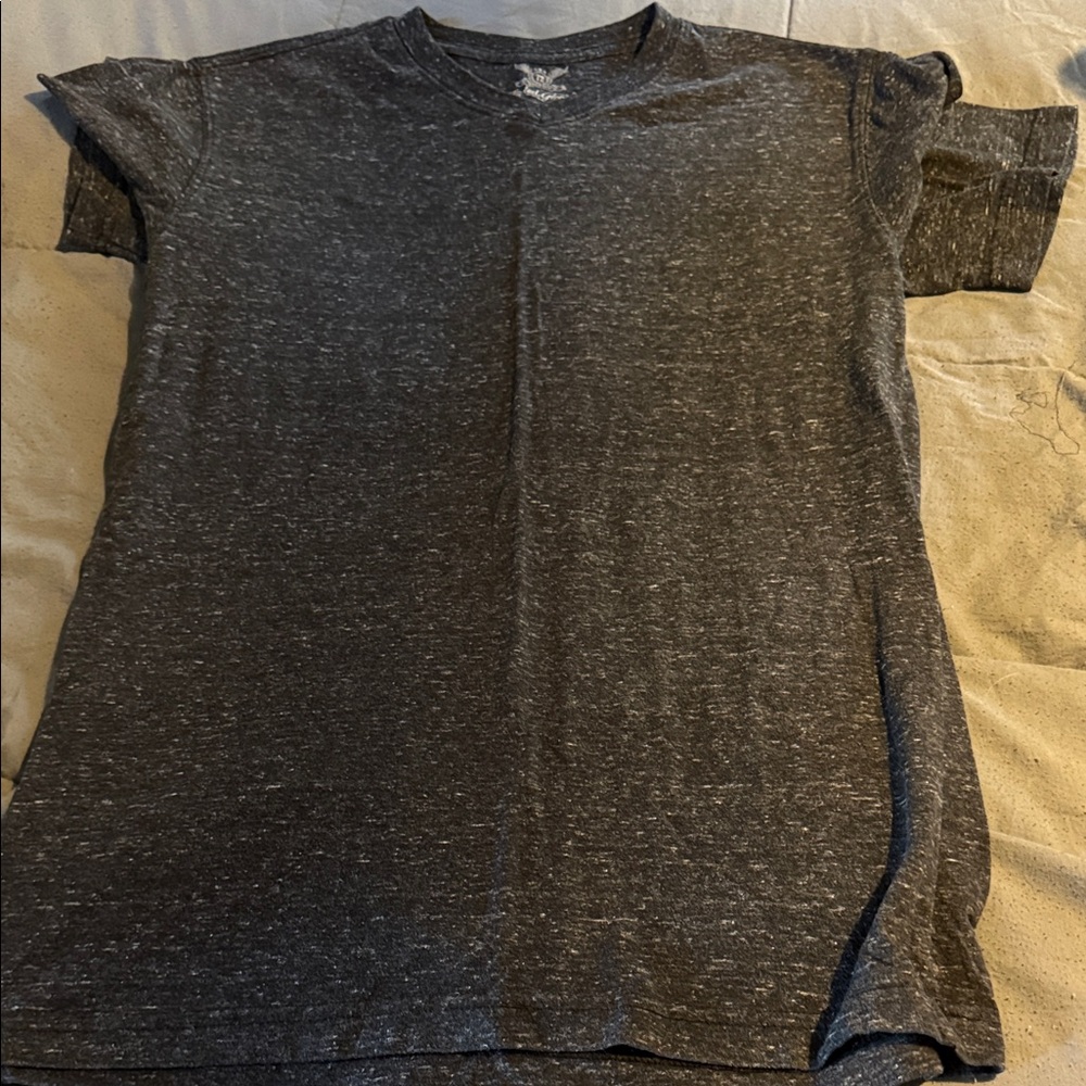 Faded Glory Dark Heather Charcoal Short Sleeve Crew Tee